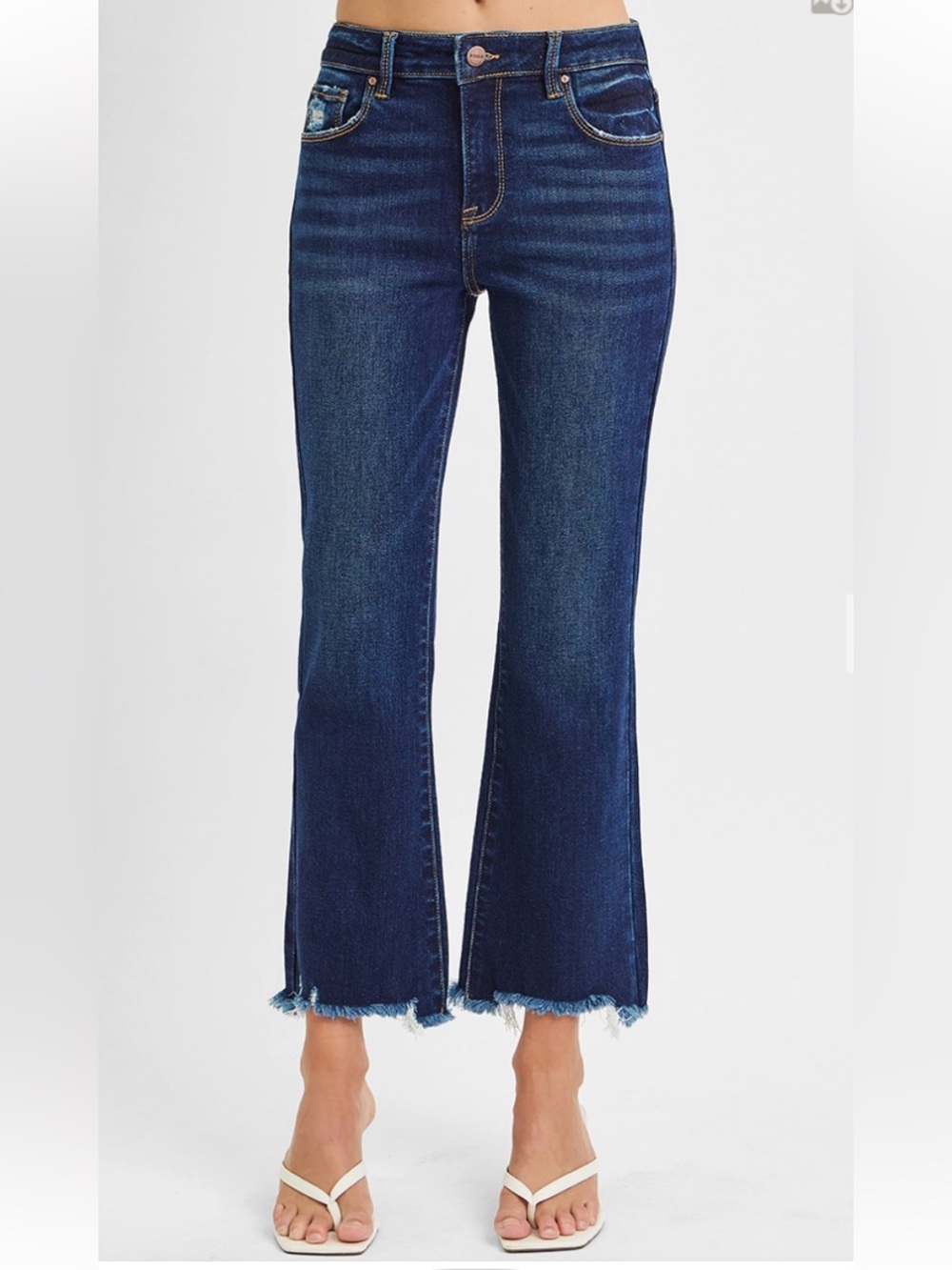 61 RISEN HIGH RISE CROP STRAIGHT SLIM JEANS